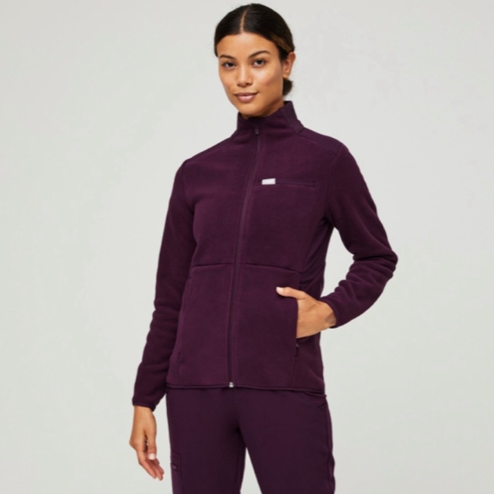 Limited Edition Figs Deep Purple On Shift Fleece Jacket
